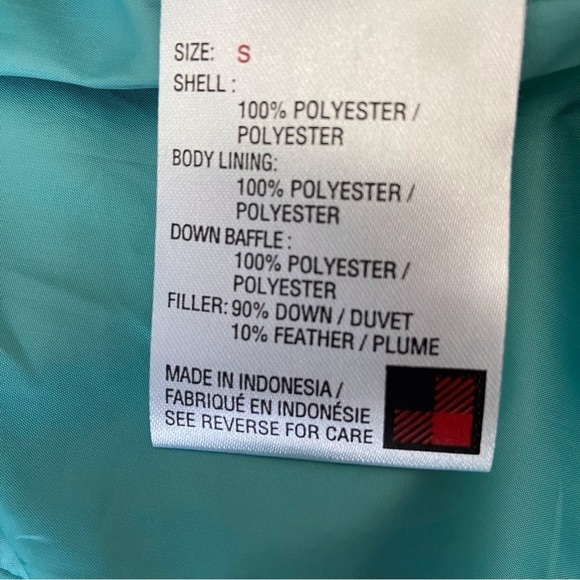 BEIGE ecru Woolrich down jacket puffer plaid ecru nude turquoise neutral - Picture 12 of 16